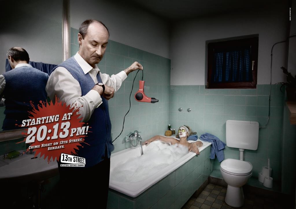 Реклама криминального сериала - не без черного юмора