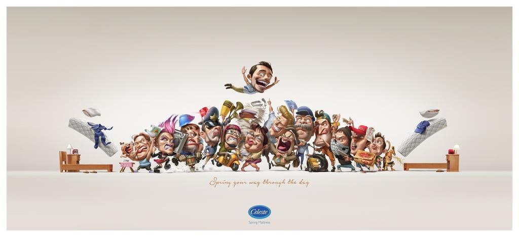 Производители матрасов показывают, как перепрыгнуть неприятности дня с хорошим настроением. Отличная идея!